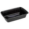 Amercareroyal Container To-Go Combo PP 28 oz. Black Clear Top Rect, PK150 TGCS28B